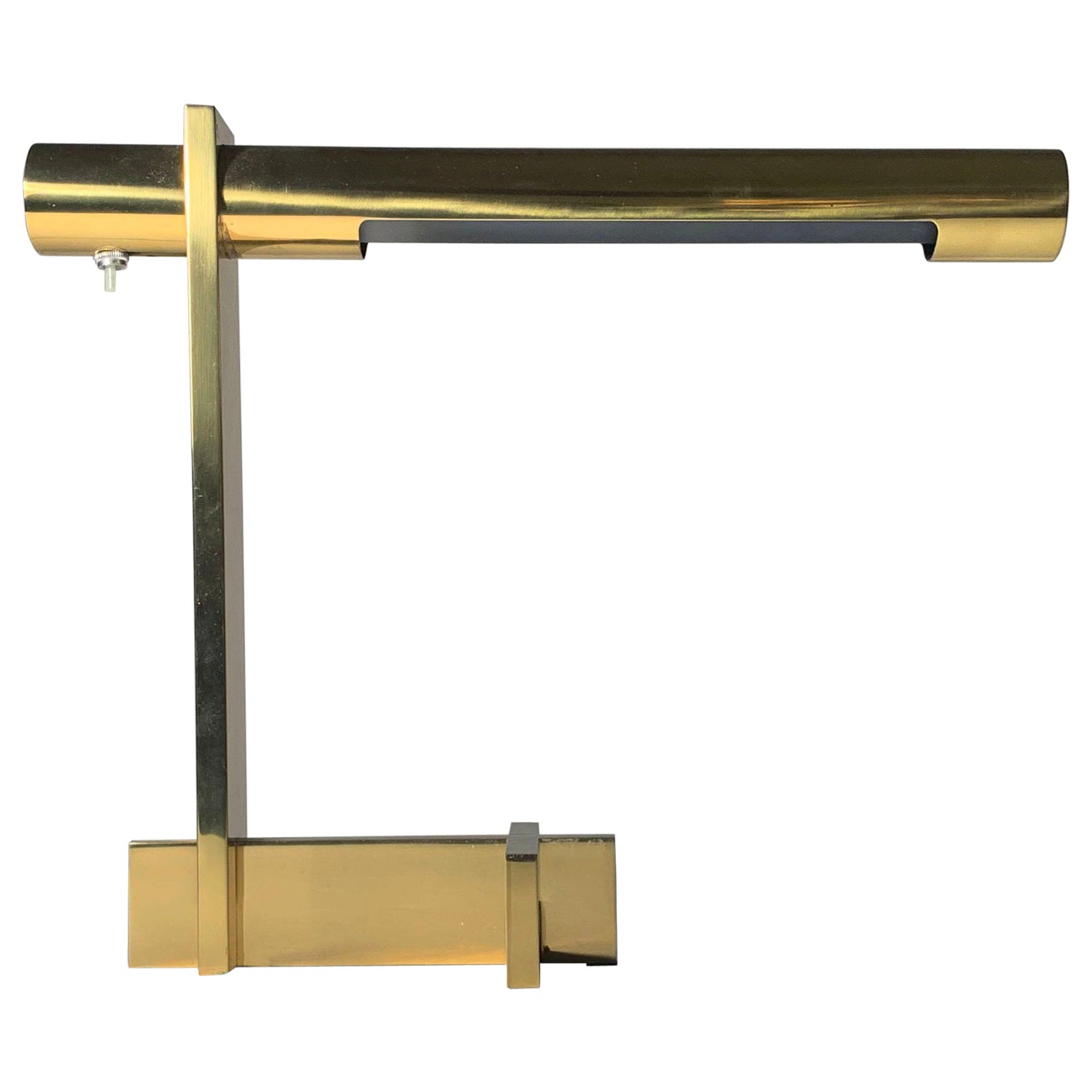 Casella Polished Brass Desk Lamp For Sale