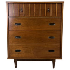 Vintage Mid-Century Modern Highboy Dresser by Krug Furniture