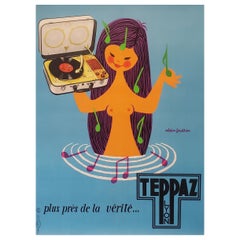 French Original Advertising Poster, Teppaz Circa 1960 by Alain GAUTHIER