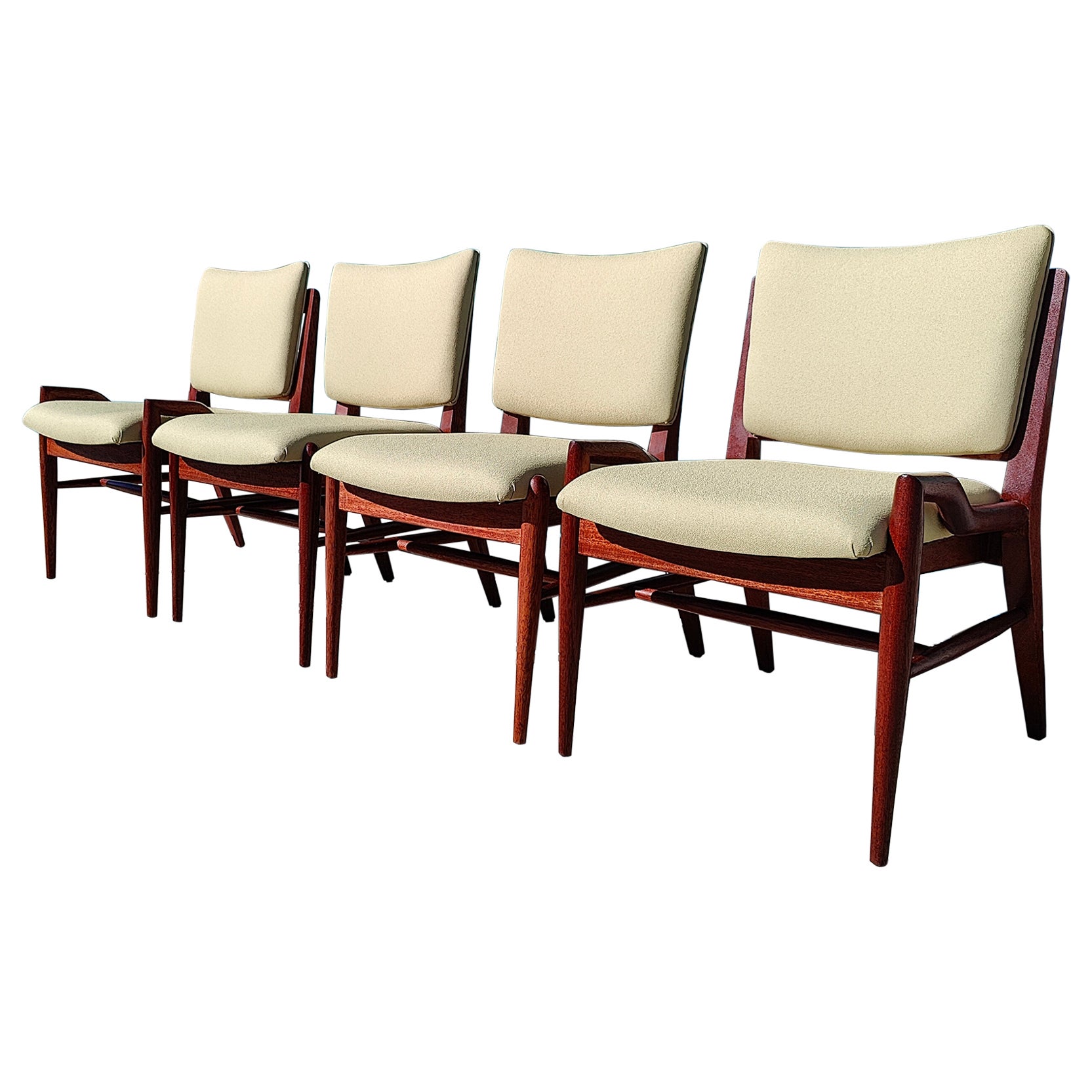 Vintage Mid-Century Modern Mahogony Chairs by Brown Saltman