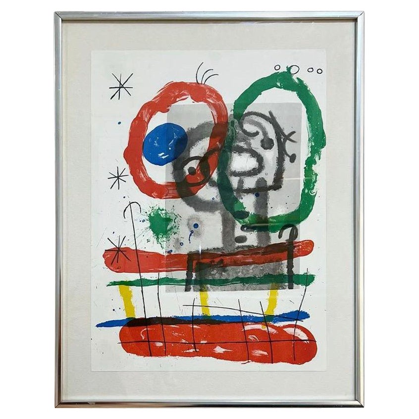 Joan Miró Lithographie, Derriere le Miroir en vente