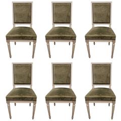 Set of Six Louis XVI Style Dining Chairs