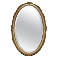 Stunning Vintage Gold Ornate Oval Wall Mirror