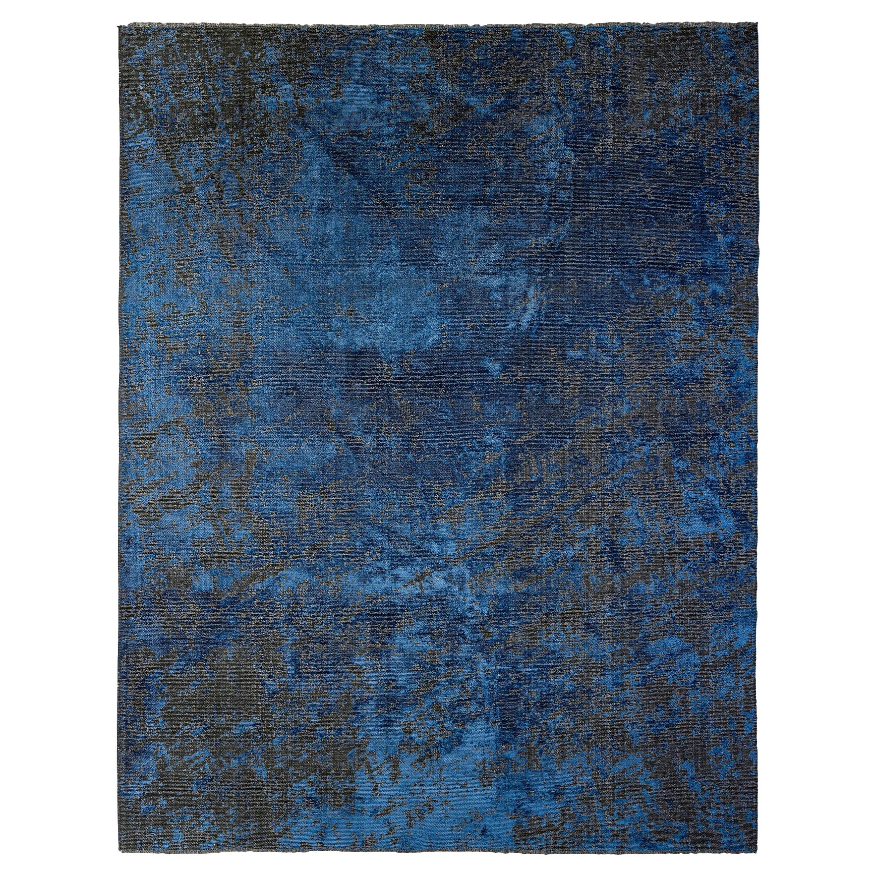 Im Angebot: Moderner abstrakter Luxus-Teppichboden,  (Blau)