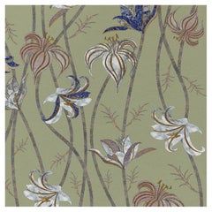 Fiori Verde Salvia Wallpaper, Racconti Collection