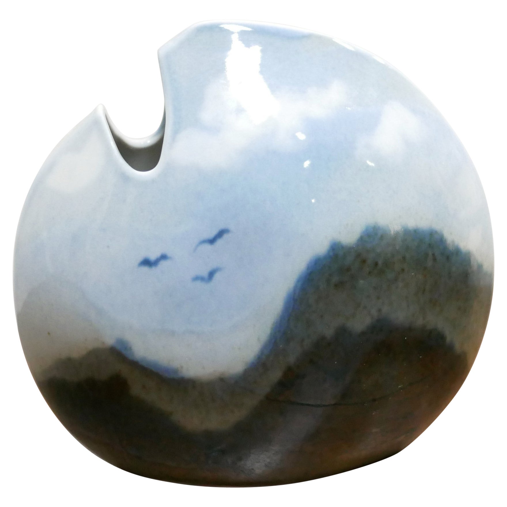 Vintage Ceramic Vase by the Virebent Factory For Sale at 1stDibs