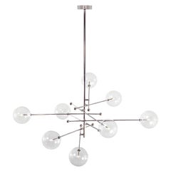 RD15 8 Arms Polished Nickel Chandelier by Schwung