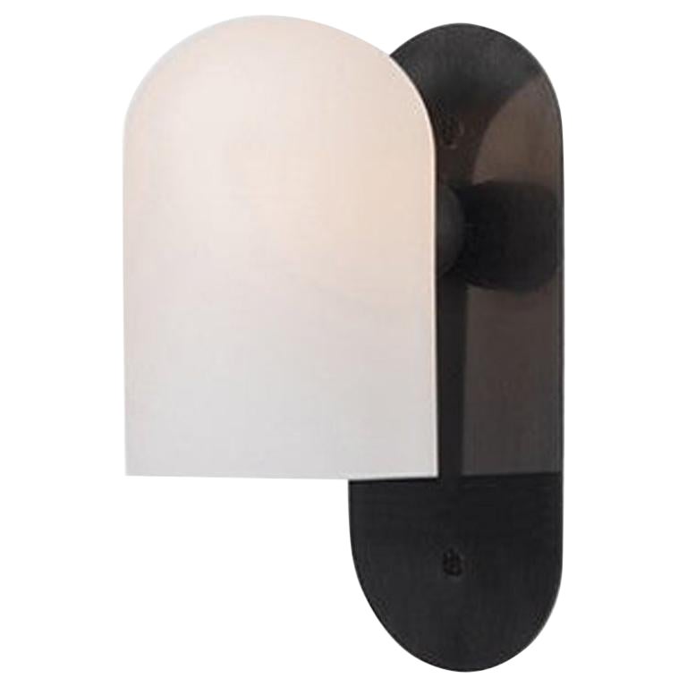 Odyssey SM Black Wall Sconce by Schwung For Sale