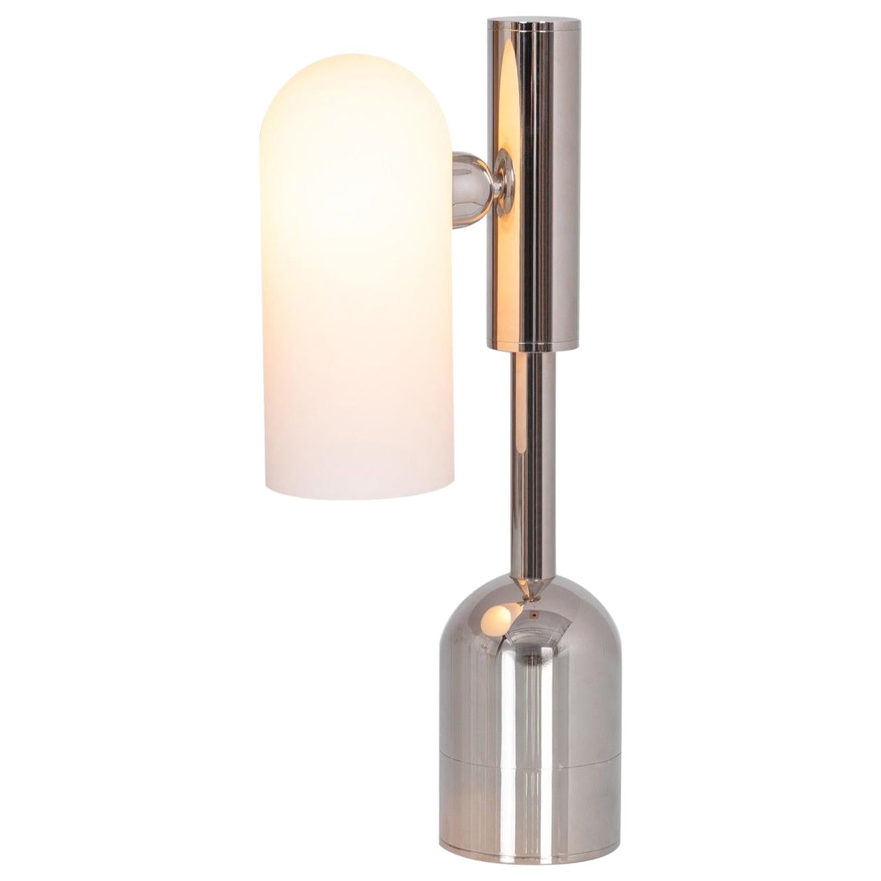 Odyssey 1 Polished Nickel Table Lamp by Schwung For Sale