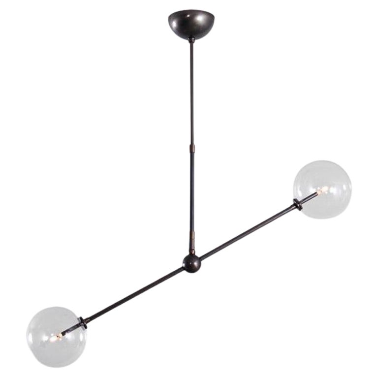 Balance Black Gunmetal Chandelier by Schwung For Sale