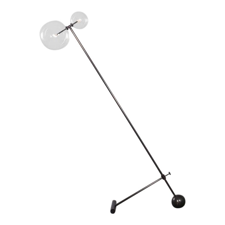 Zosia Polished Nickel Floor Lamp by Schwung For Sale