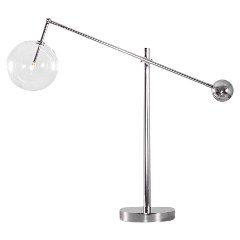 Milan Polished Nickel Table Lamp by Schwung