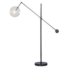 Milan 1 Arm Black Gunmetal Floor Lamp by Schwung