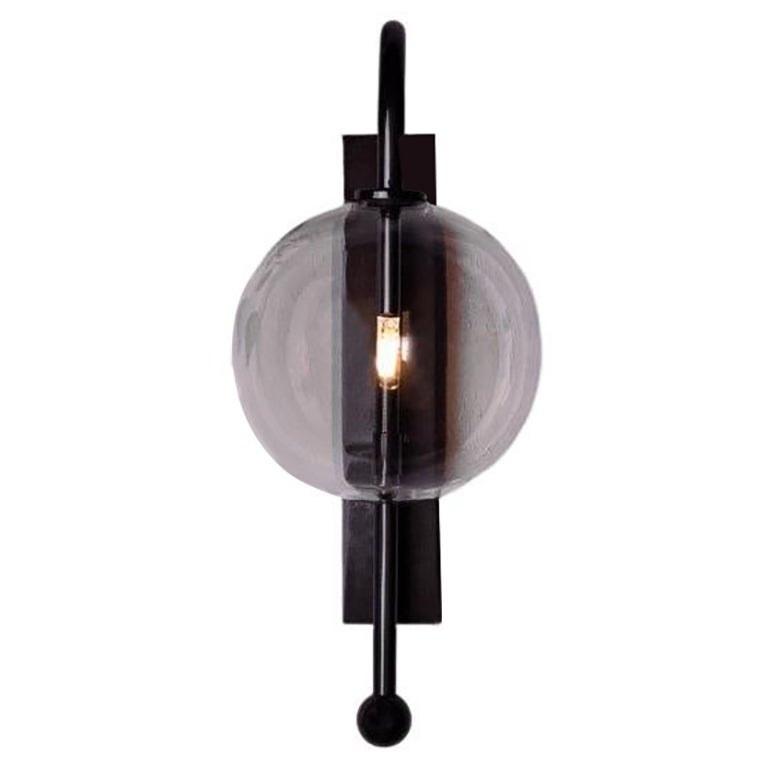 Naples Black Gunmetal Wall Sconce by Schwung For Sale at 1stDibs