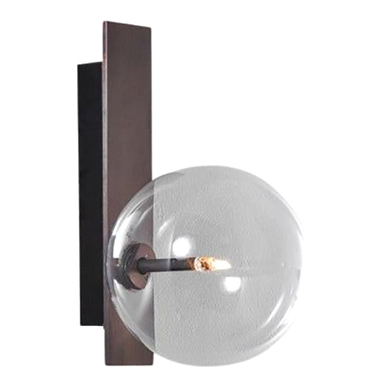 Oslo Black Gunmetal Wall Sconce by Schwung