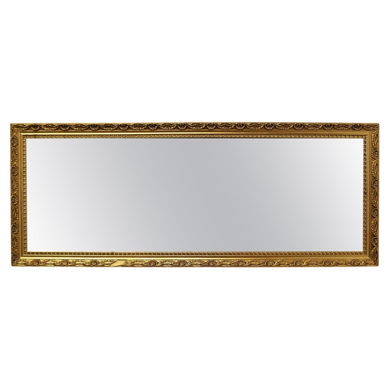 Gilt Frame Long Wall Mirror This is a Charming and Elegant Piece For