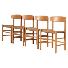 “Shaker” Dining Chairs by Borge Mogensen for FDB Mobler, Denmark, 1960