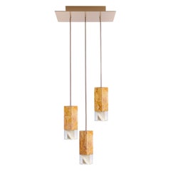 Lamp One Yellow Trio Chandelier  par Formaminima