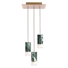 Lamp One Green Trio Chandelier by Formaminima