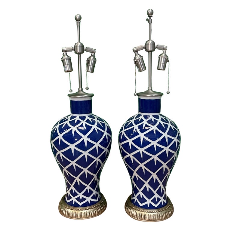 Ceramic Ginger Jar Table Lamps by Bunny Williams For Sale at 1stDibs