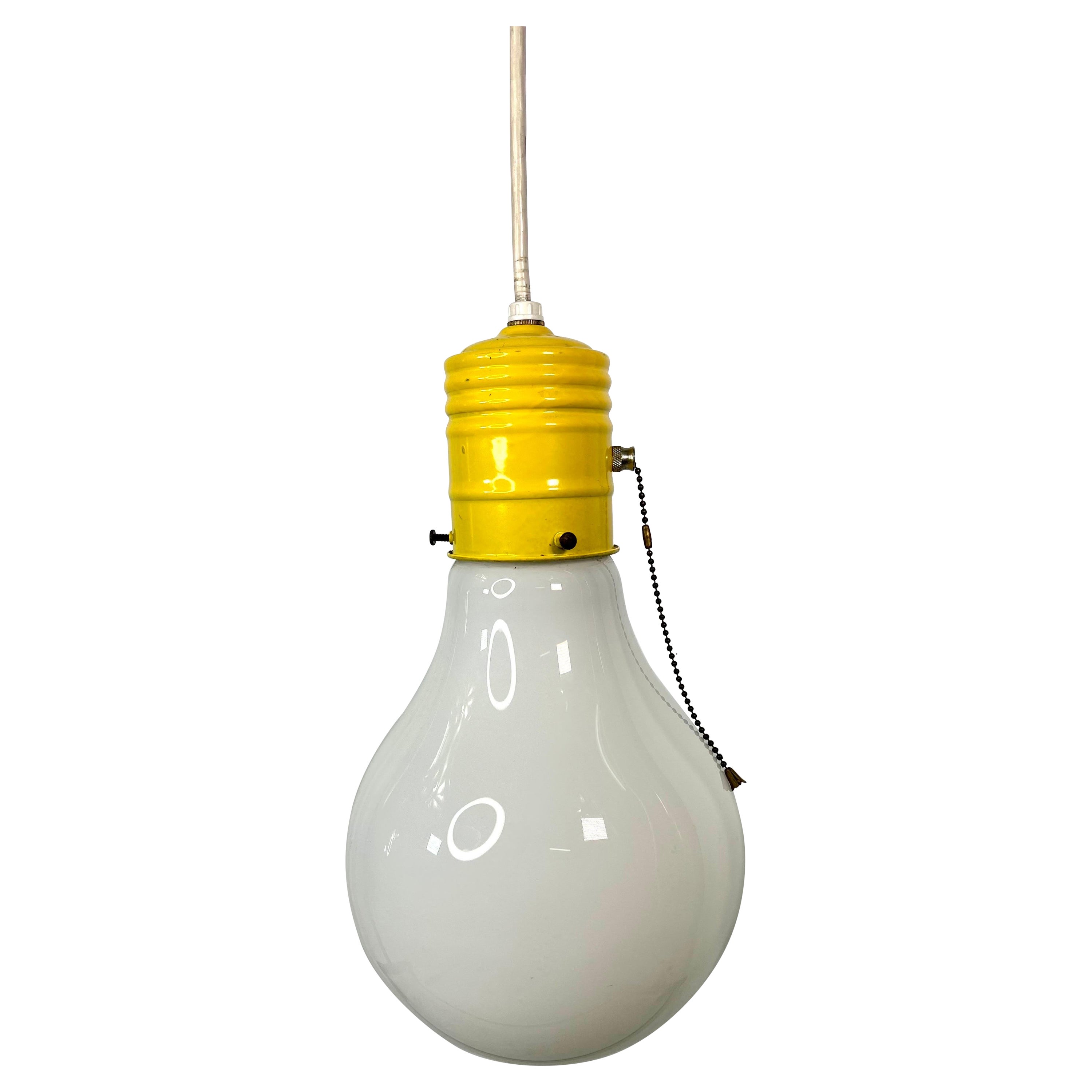 Mid-Century Modern Large Pop Art Light Bulb Pendant Light For Sale