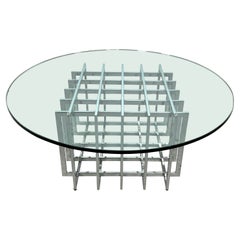 Vintage Pierre Cardin Style Chrome "Cage" Cocktail Table