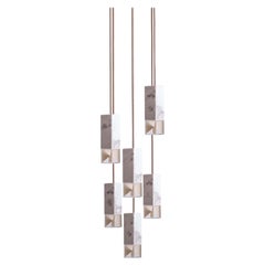 Lamp One 6-Light Chandelier in Marble by Formaminima