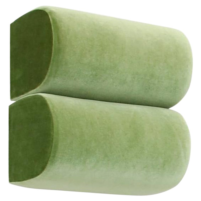 Set of 2 Hold on Green Wall Objects by Haus Otto For Sale