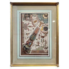 Framed Antique Chromolithograph - Uffizi Gallery Ceiling, Florence, Italy