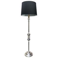 French Mid Century Modern Silvered Floor Lamp
