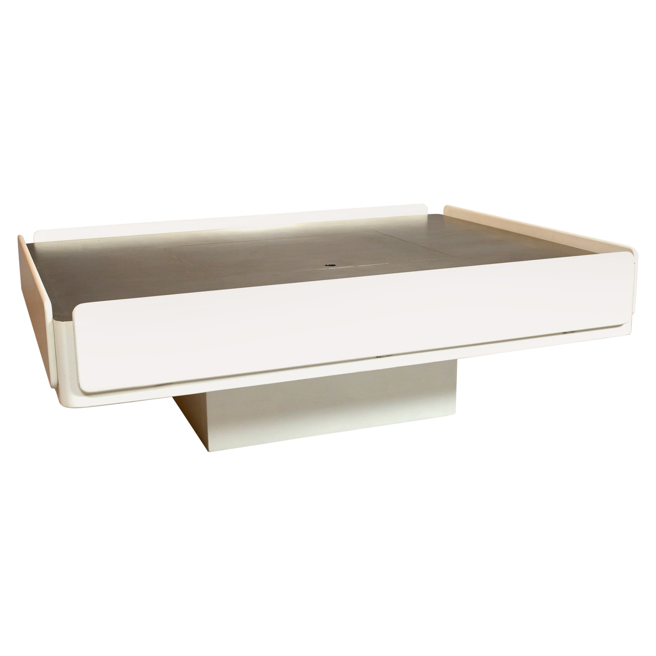 'Caori' Coffee Table by Vico Magistreti for Gavina with Concealed Storage For Sale