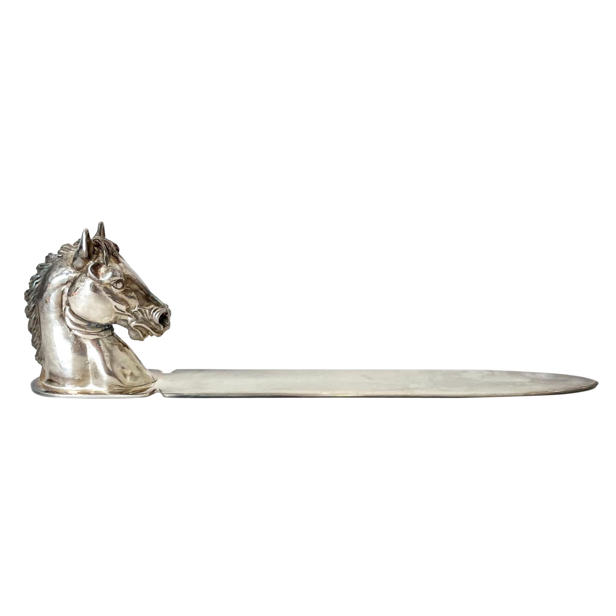 Reed & Barton Equestrian Letter Opener, 1940s USA