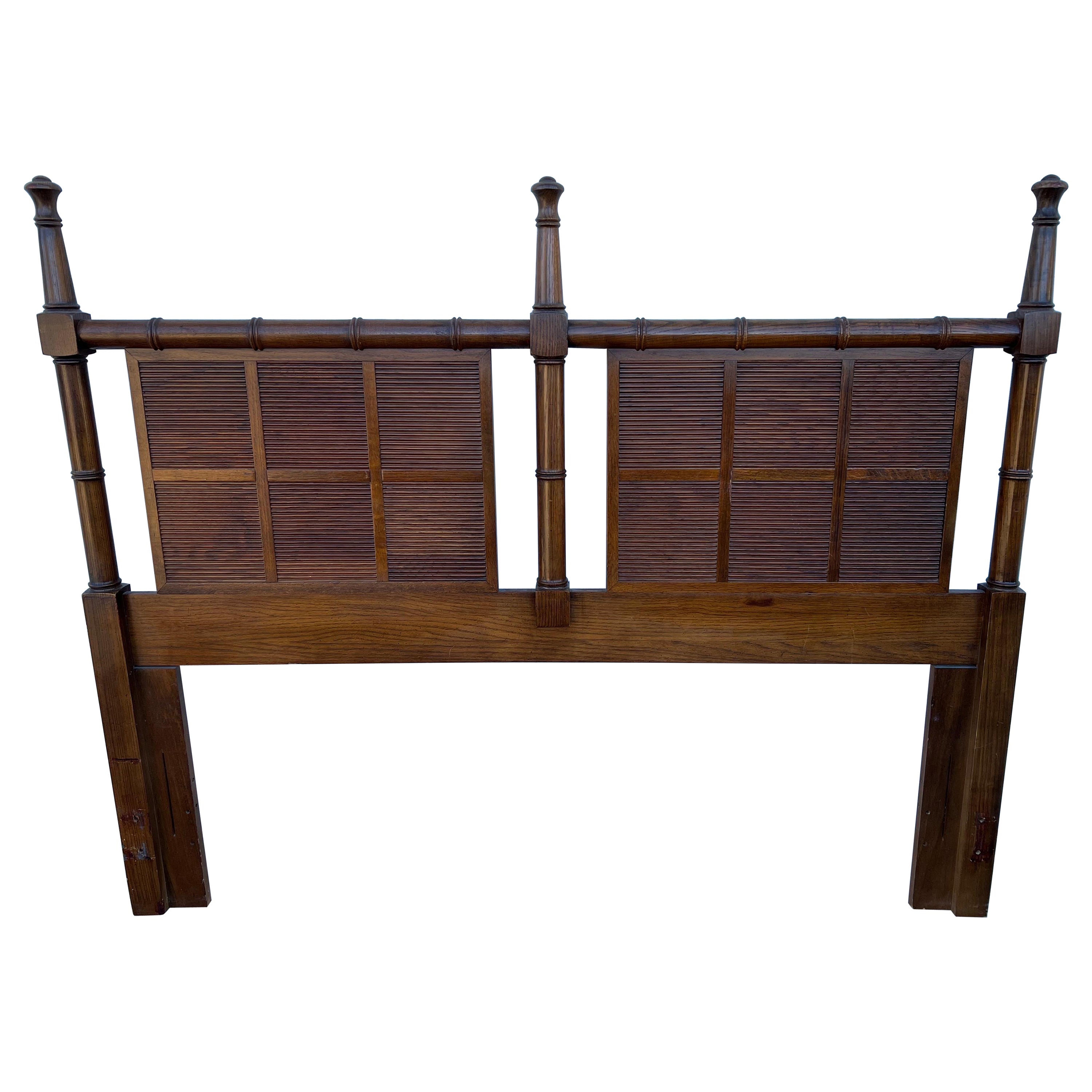 Faux Bamboo Queen Headboard by Dixie For Sale