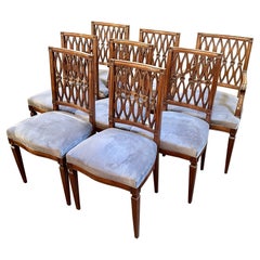 Set of 8 English Mahogany Dining Chairs