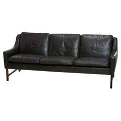 3 Seat Leather Sofa, Mod 965 by Fredrik A. Kayser for Vatne Møbler, Norway, 1960
