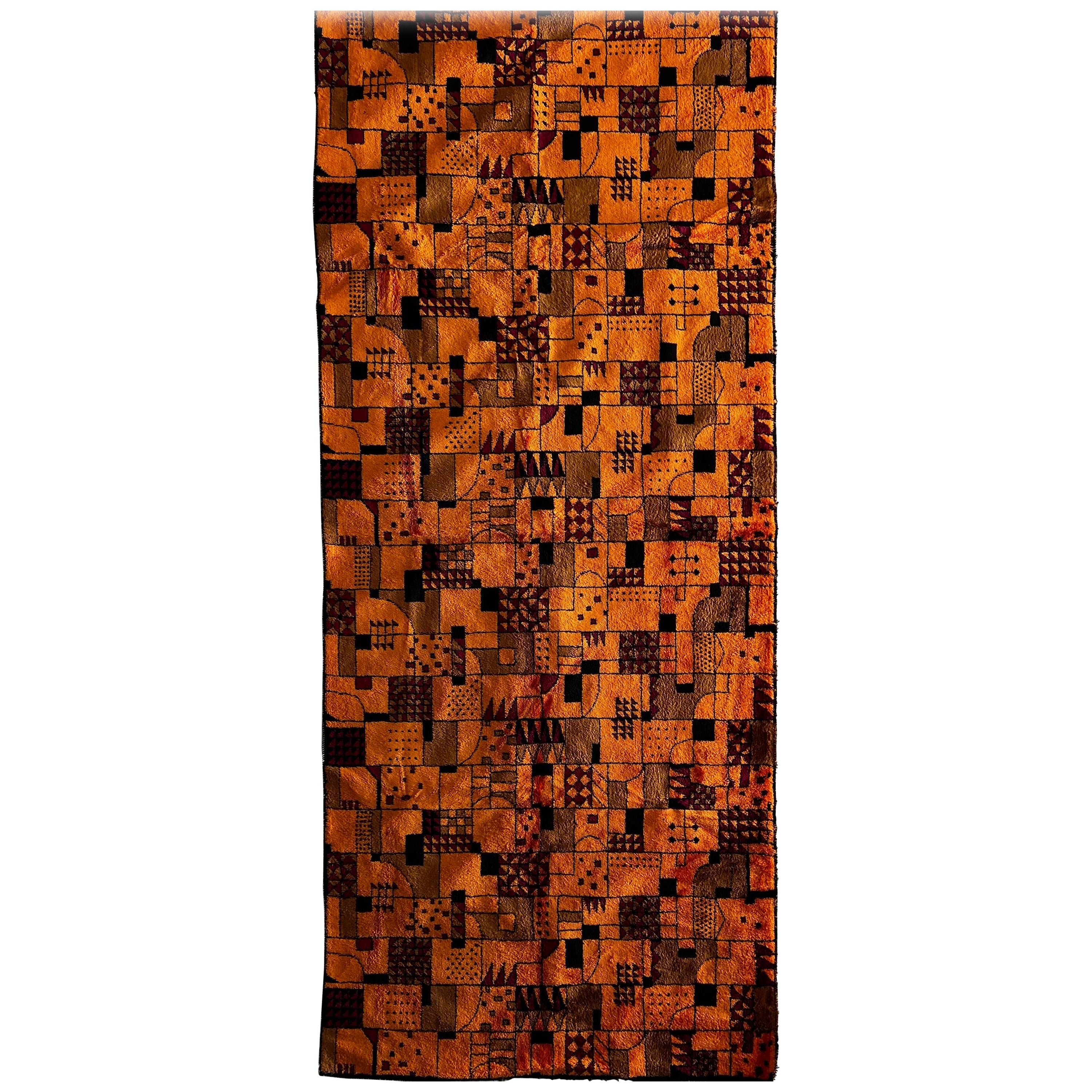 Mid-Century Modern Geometric Wall Hanging Tapestry, 1970 For Sale