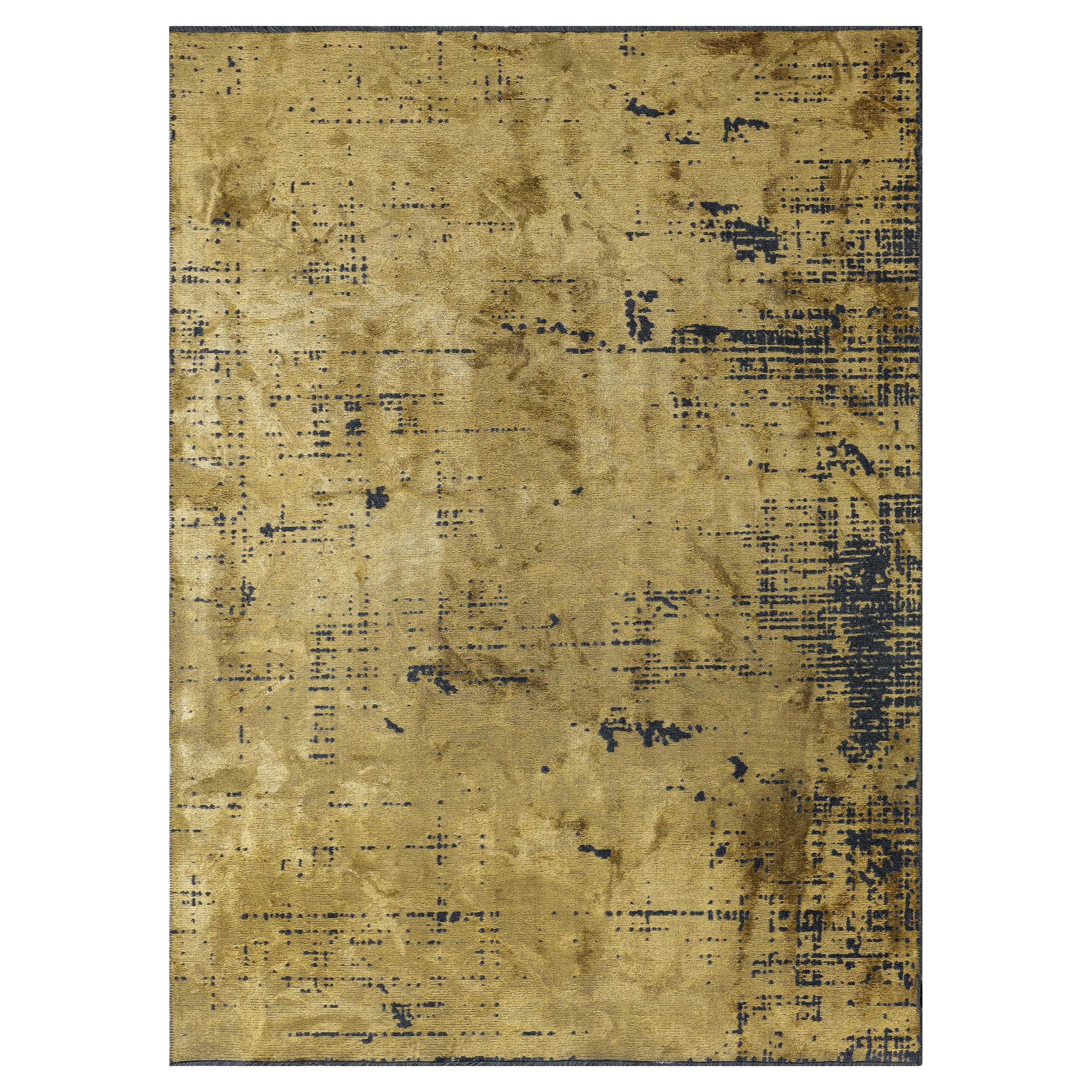 Im Angebot: Moderner luxuriöser Camouflage-Teppich,  (Gold)