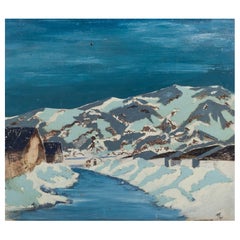 Unknown Artist, Landscape Lot from Narsarssuak in Greenland, Oil on Board