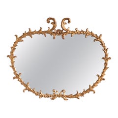 Georgian Gilded Kidney Wall Mirror