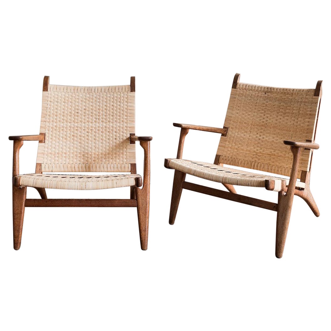 Pair of Hans Wegner CH 27 Easy-Chairs