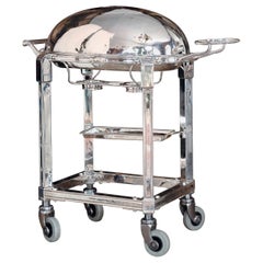 Silver Plated Art Deco Serving Trolley