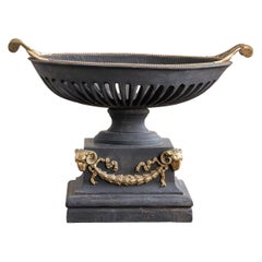 Large Bronze and Iron Urn Grate