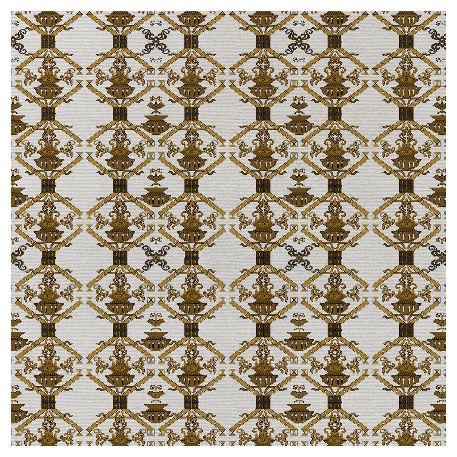 Ricamo Oro Antico Wallpaper, Racconti Collection For Sale