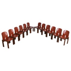 Set of 12 Afra and Tobia Scarpa 121 Chairs for Cassina Italy, 1965
