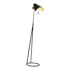 Retro Falkenbergs Belysning Floor Lamp with Adjustable Shade, Sweden 1950s