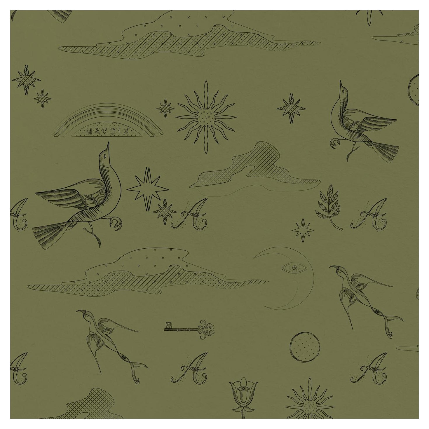 Universo Verde Salvia Wallpaper, Les Petits Collection For Sale