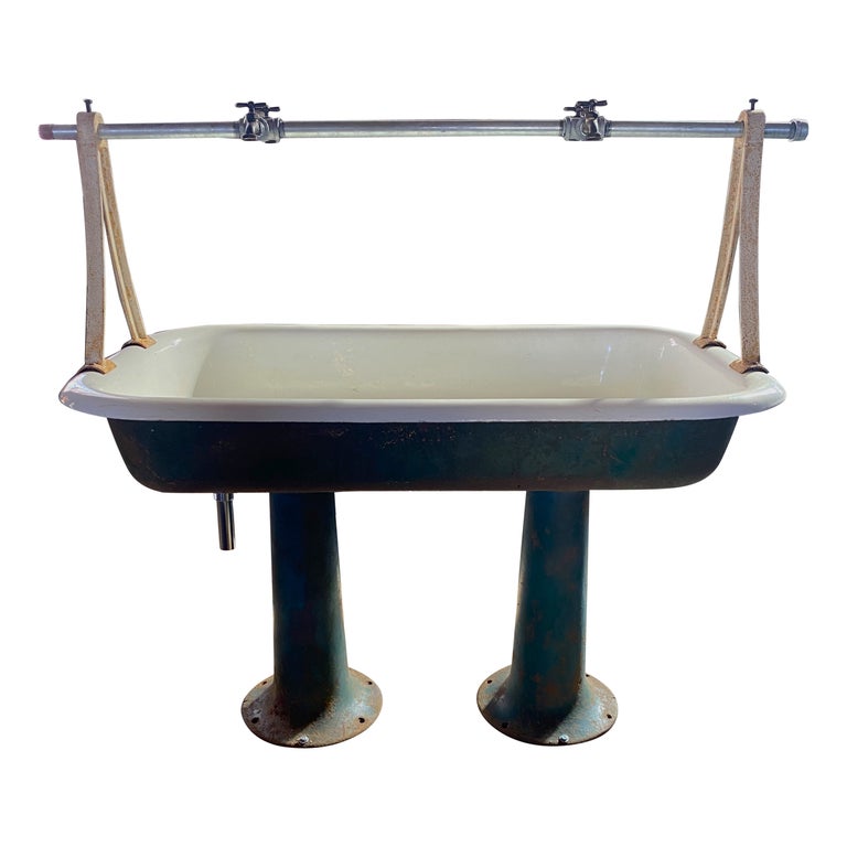 Vintage Industrial Trough Sink For Sale at 1stDibs
