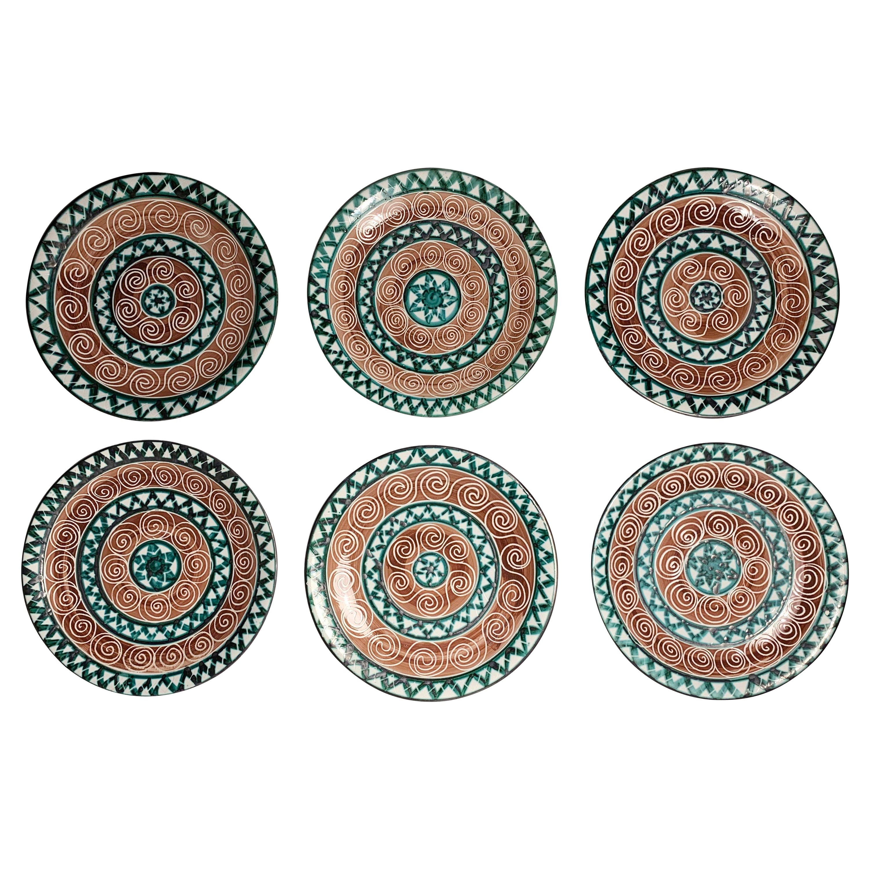 Robert Picault Set of 6 Plates For Sale