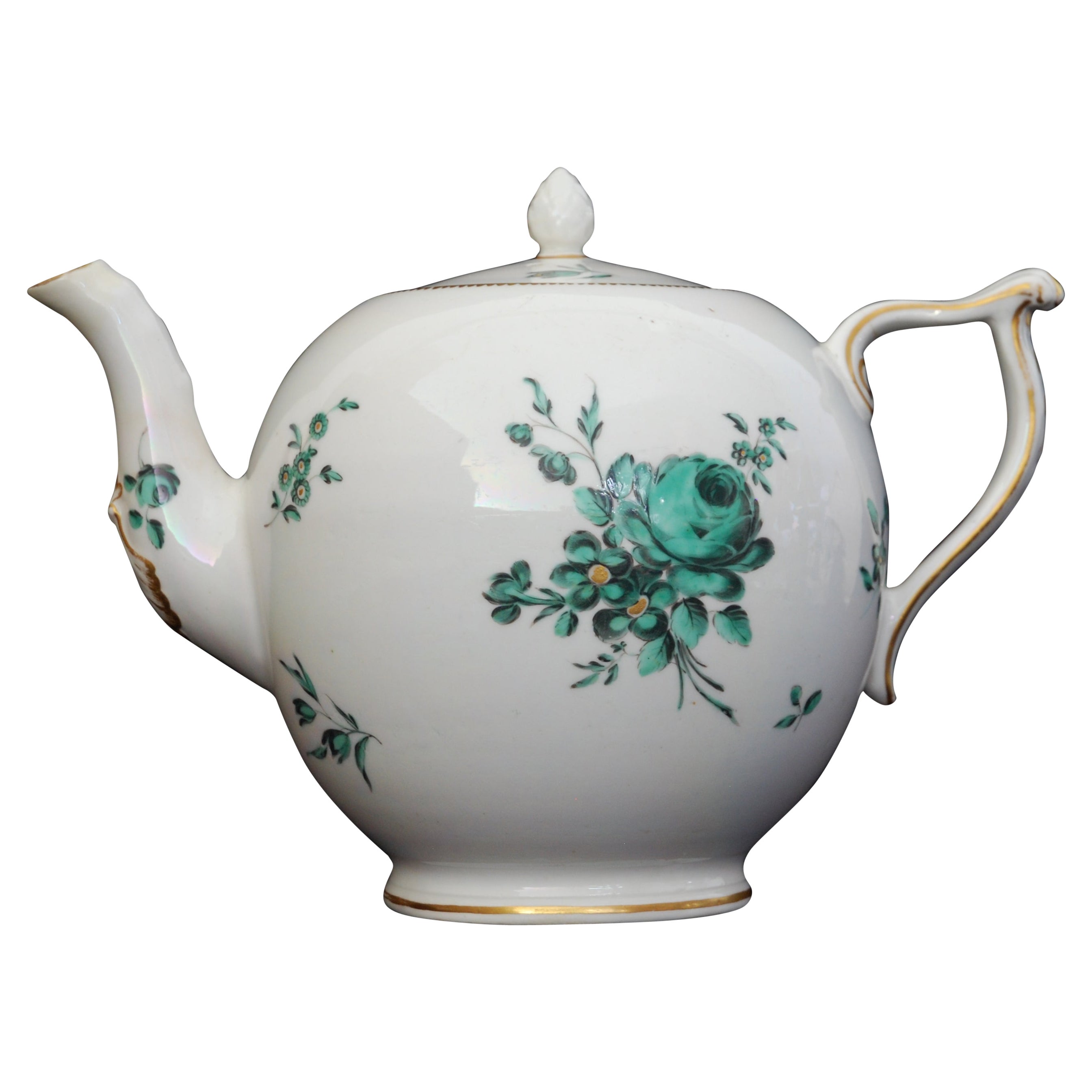Teapot, Derby Porcelain Works, circa 1775 For Sale