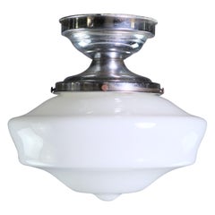 École en verre blanc - Lampe semi encastrée Qté disponible